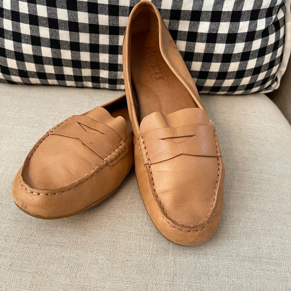 Born leather driving loafers